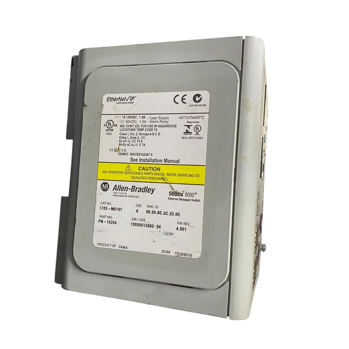 Allen Bradley 1783-ms10t Stratix 8000 switch gestionado