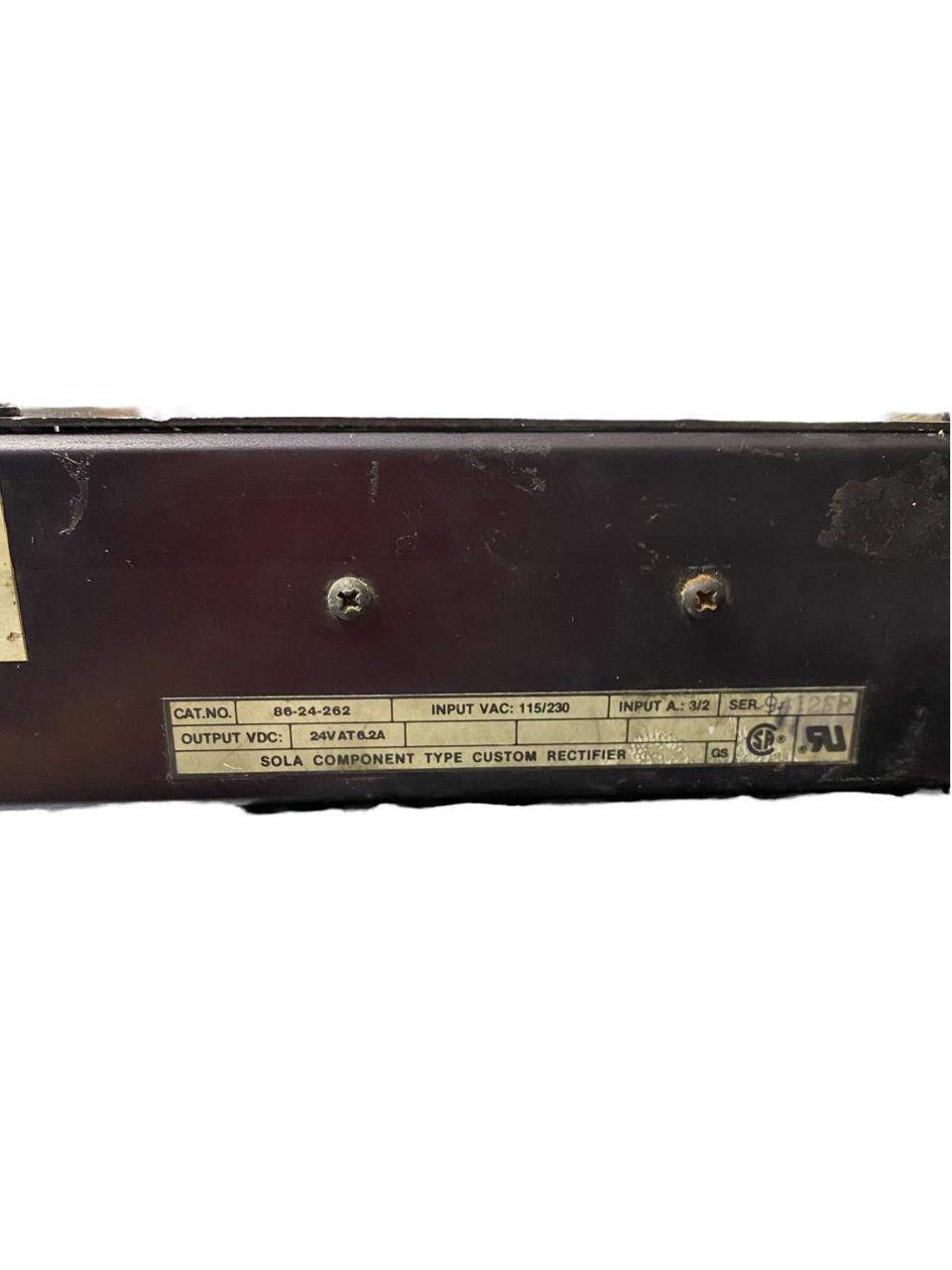 Sola Electric 86 24 262 rectificador/power supply