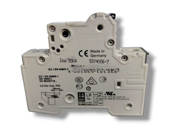 Siemens 5sy4106-7 interruptor automático