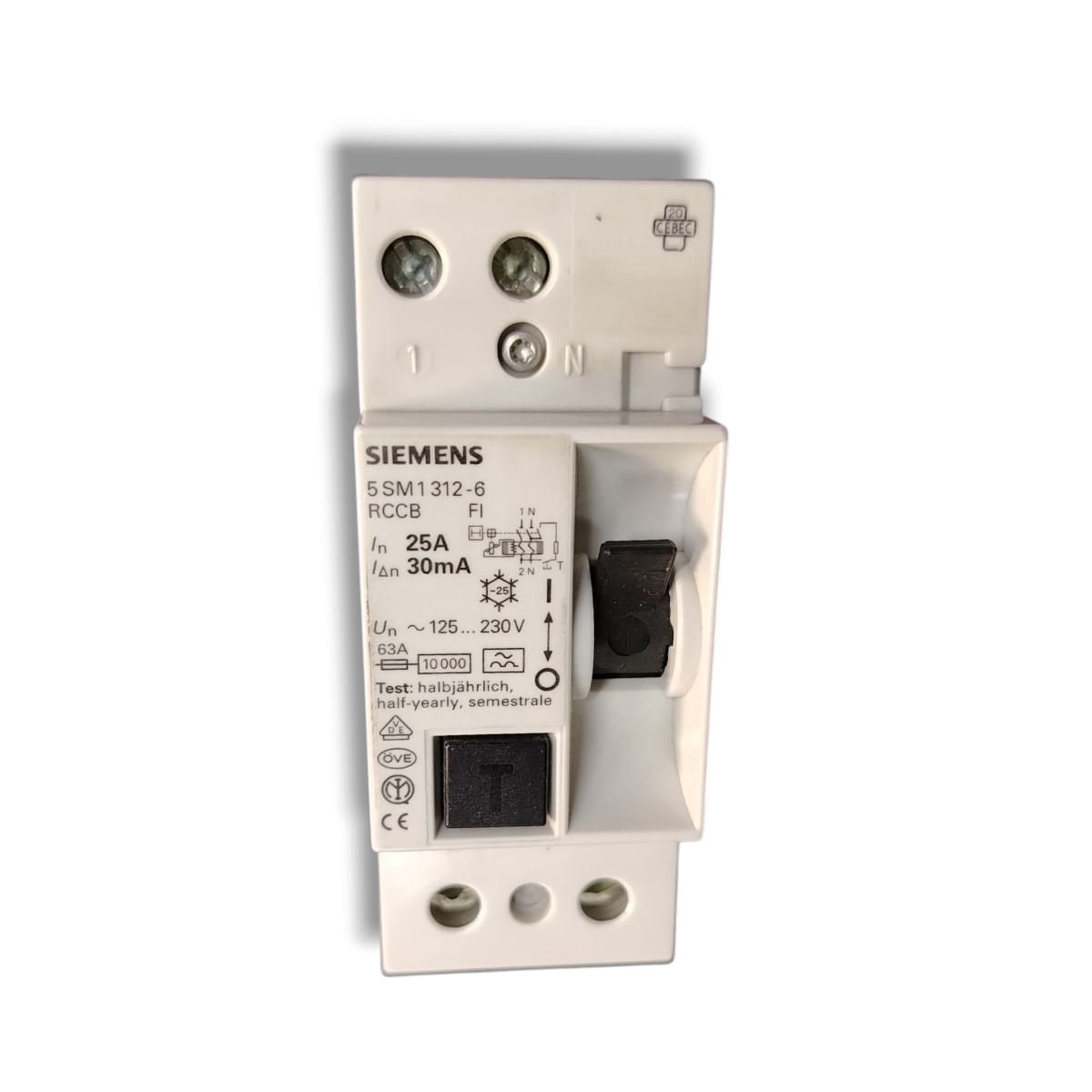 SIEMENS 5 SM1 312-6 INTERRUPTOR DIFERENCIAL