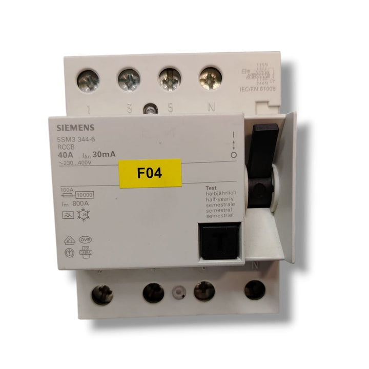 SIEMENS 5SM3344 6 INTERRUPTOR DIFERENCIAL