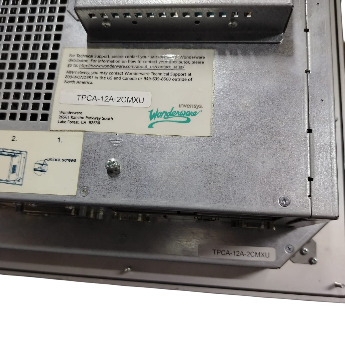 WONDERWARE TPCA-12A-2CMXU PANTALLA ROTA