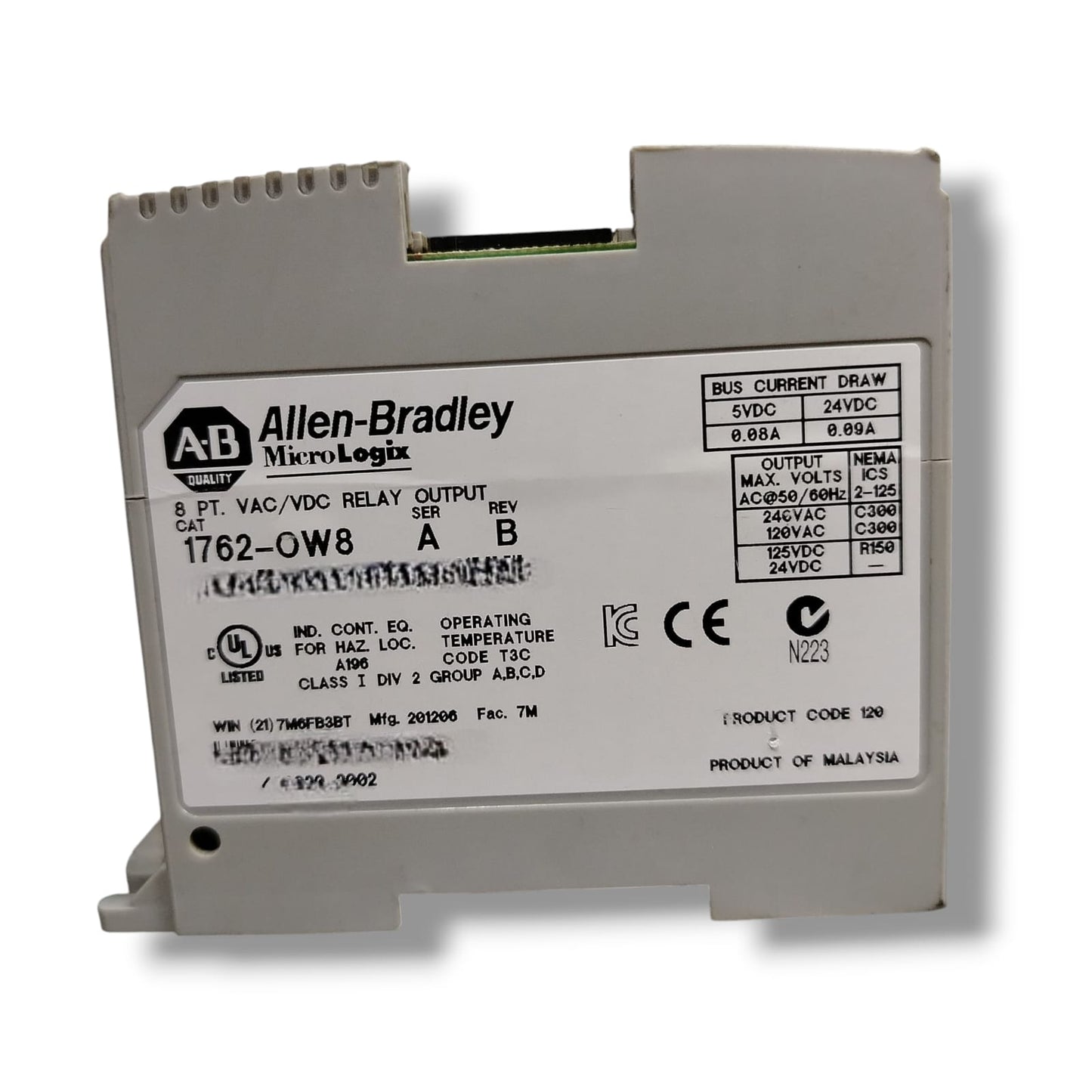 ALLEN BRADLEY 1762-OW8