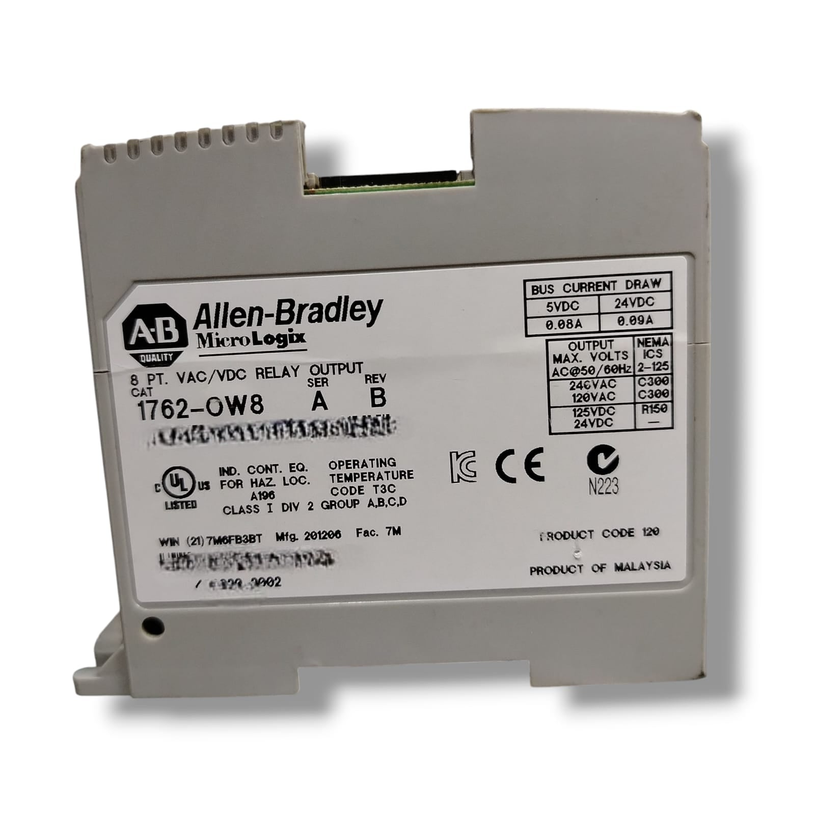 ALLEN BRADLEY 1762-OW8