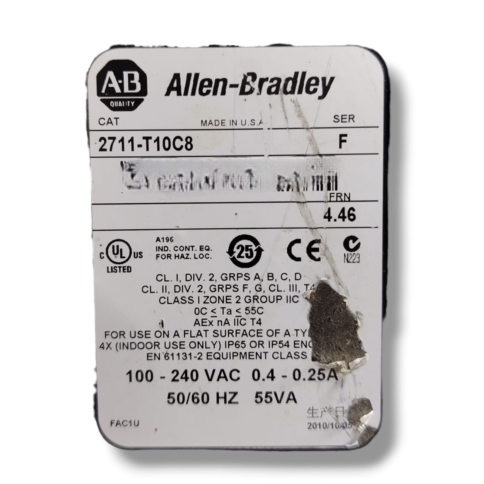 ALLEN BRADLEY 2711-T10C8 PANELVIEW
