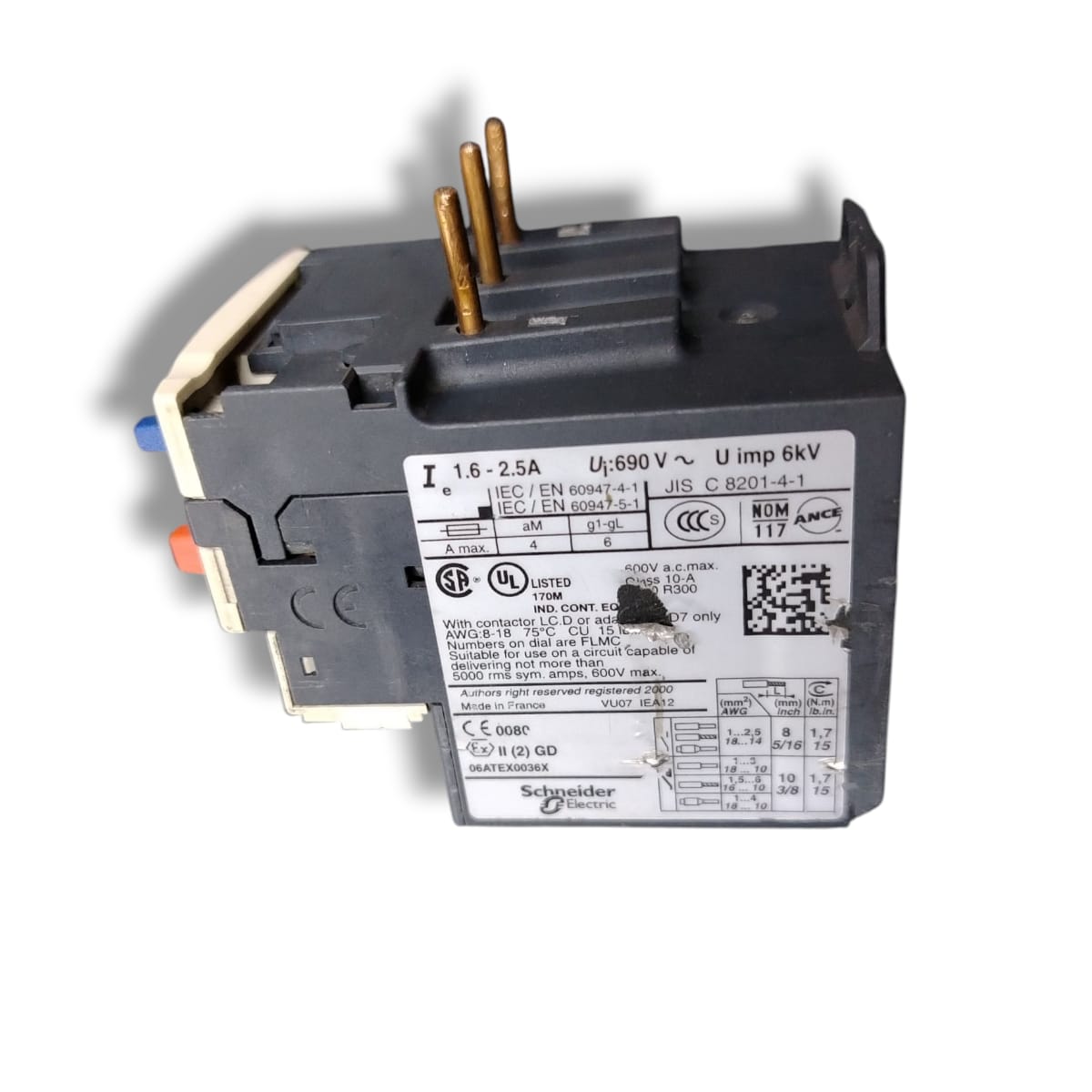 TELEMECANIQUE LRD- 07 CONTACTOR RELÉ TÉRMICO DE SOBRE CARGA