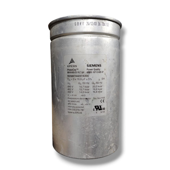 SIEMENS MKK480-D-16,7-01 CONDENSADOR DE POTENCIA TRIFASICO