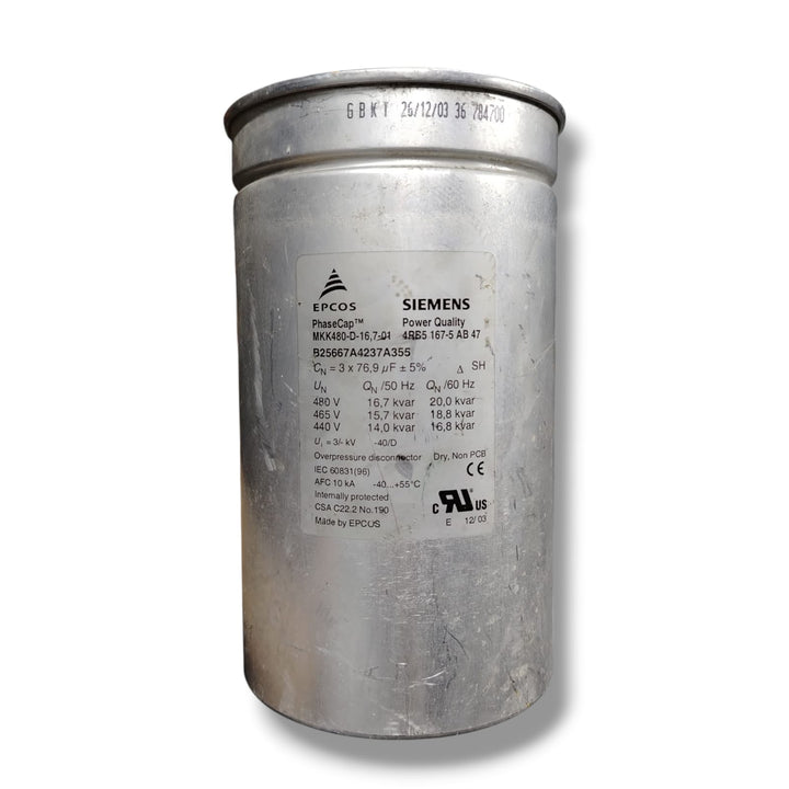 SIEMENS MKK480-D-16,7-01 CONDENSADOR DE POTENCIA TRIFASICO