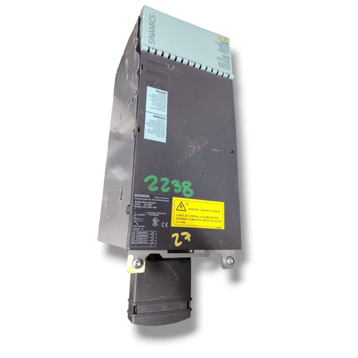 SIEMENS 6SL3120-1TE26-0AA3 SERVOMOTOR
