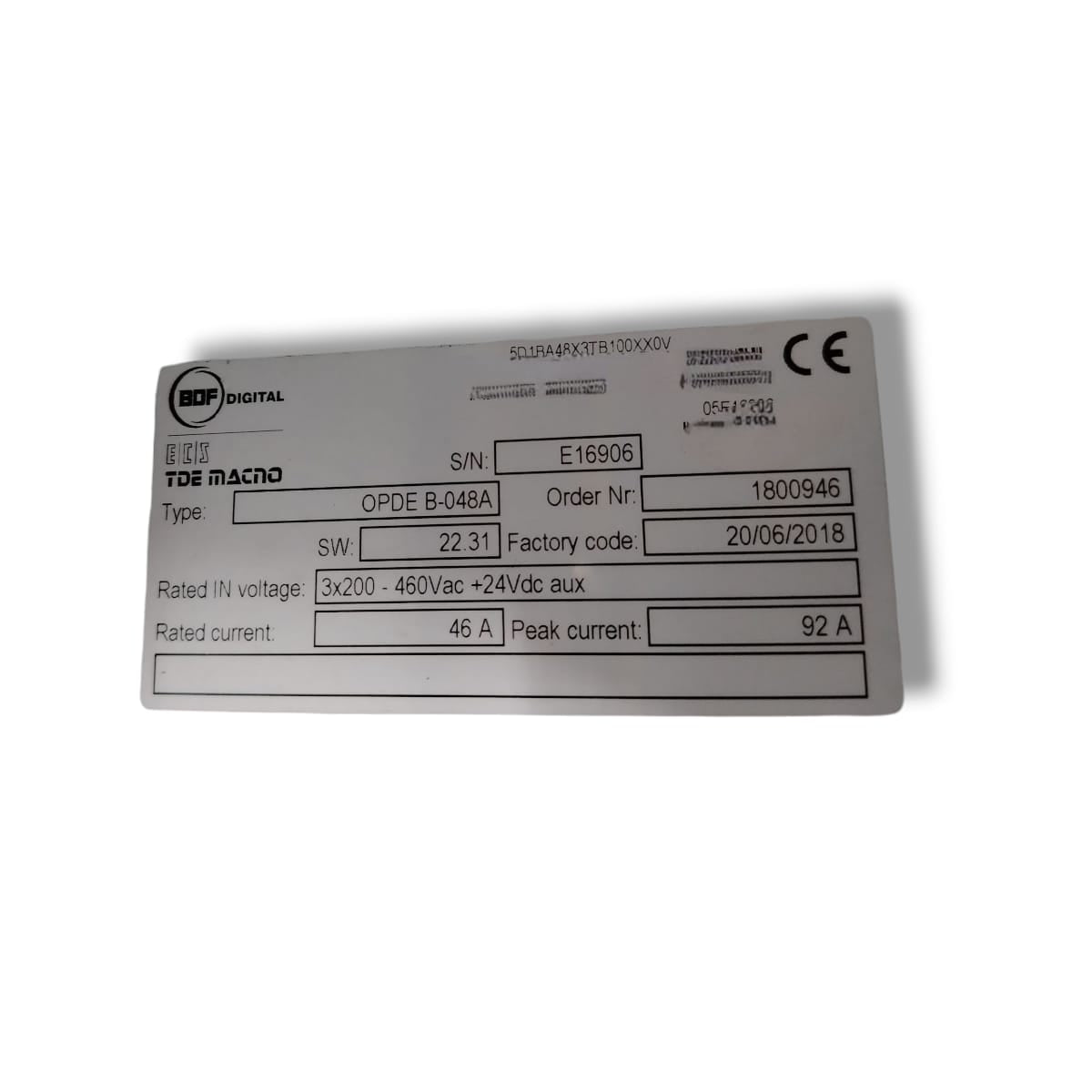 BDF DIGITAL OPDE B-048A DRIVE