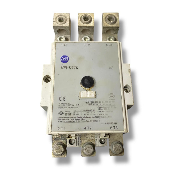 Allen Bradley 100-d110 contactor industrial trifásico Con Detalle