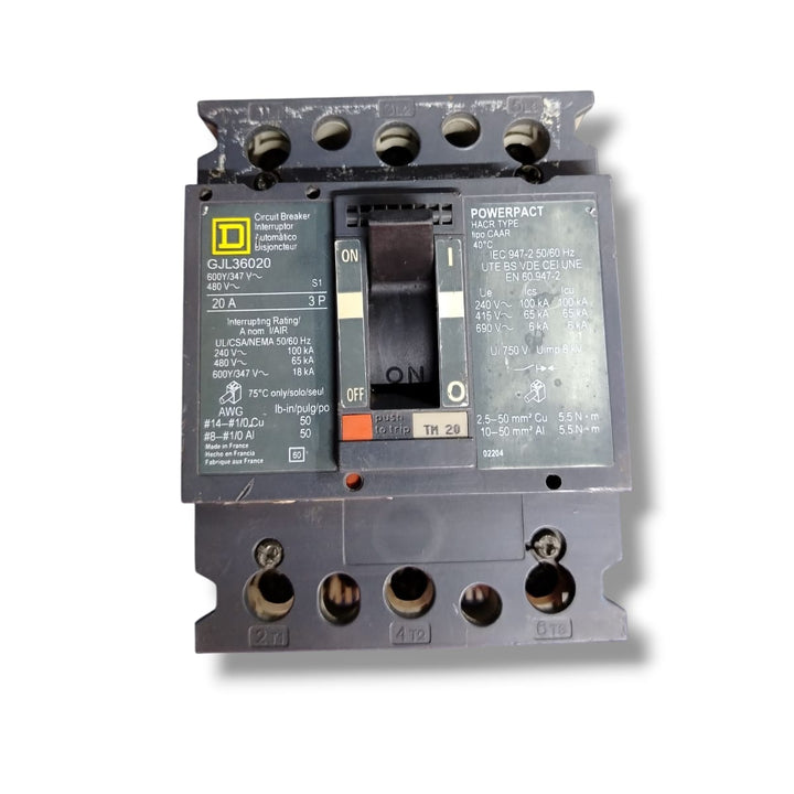 SQUARE D GJL36020 INTERRUPTOR (con detalle)