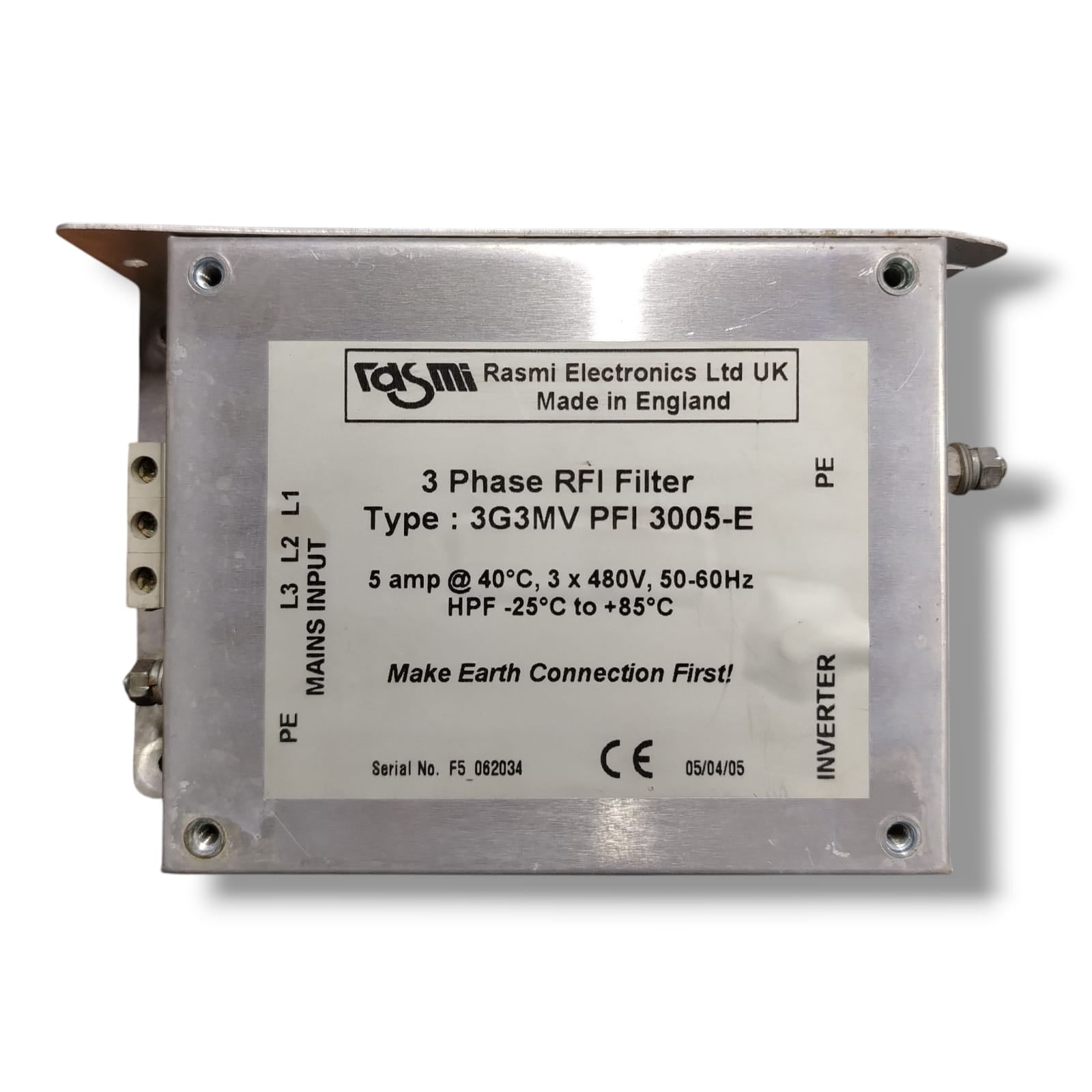 RASMI ELECTRONICS LTD UK 3G3MV PF1 3005-E CON DETALLE ESTETICO