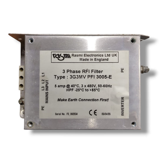 RASMI ELECTRONICS LTD UK 3G3MV PF1 3005-E CON DETALLE ESTETICO