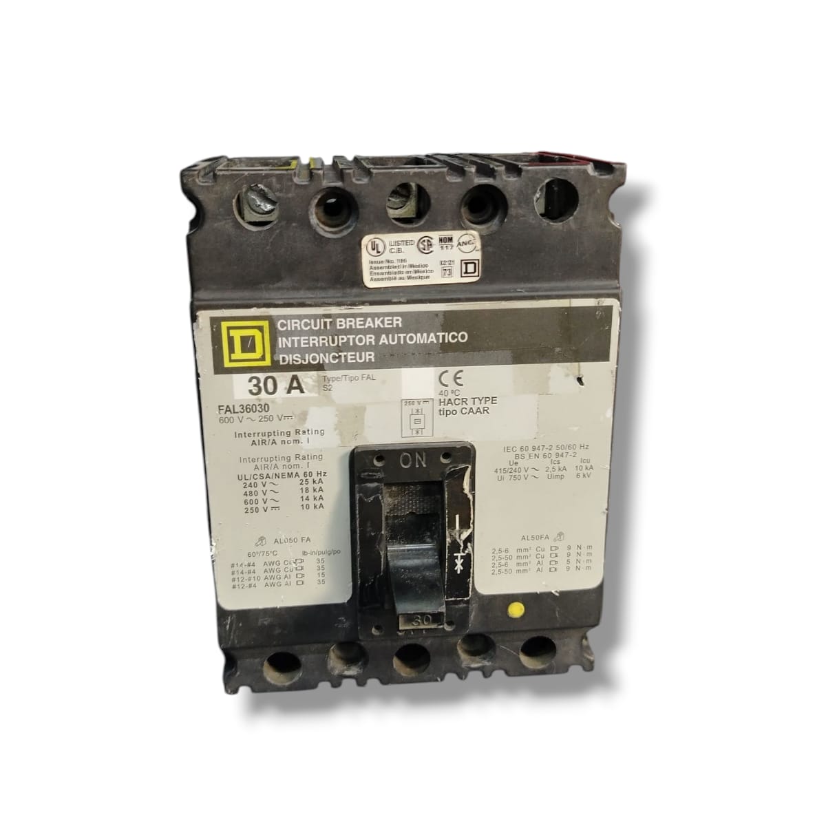 SQUARE D FAL36030 INTERRUPTOR