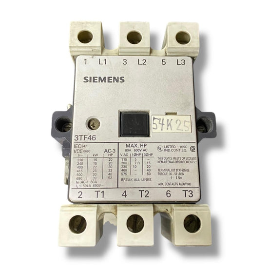 Siemens 3tf46 22-0ap0 Contactor trifásico