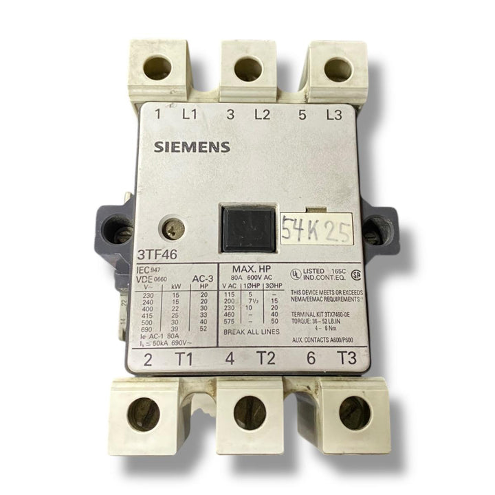 Siemens 3tf46 22-0ap0 Contactor trifásico