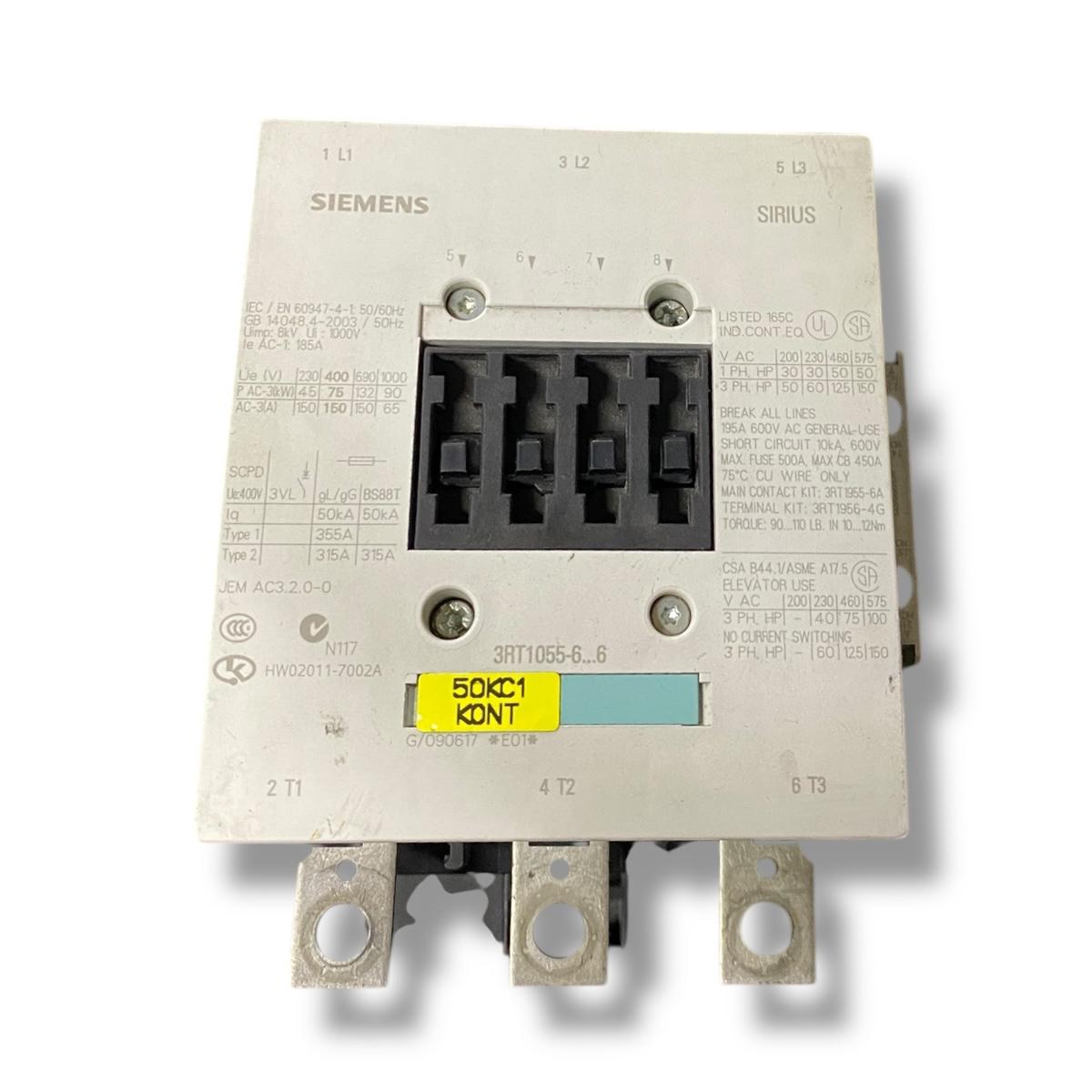 Siemens 3rt1055-6ab36 contactor de potencia