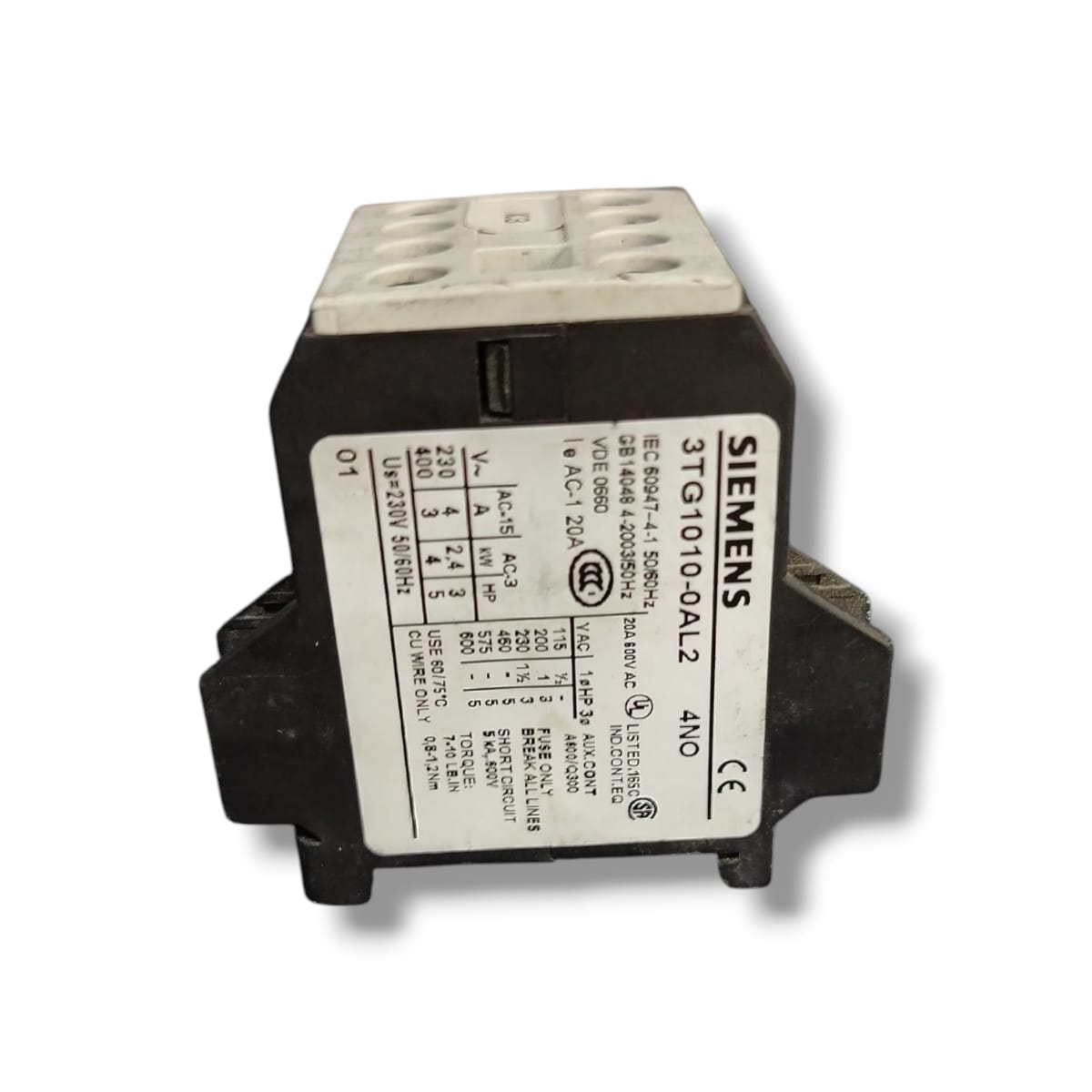 SIEMENS 3TG1010-0AL2 RELEVADOR