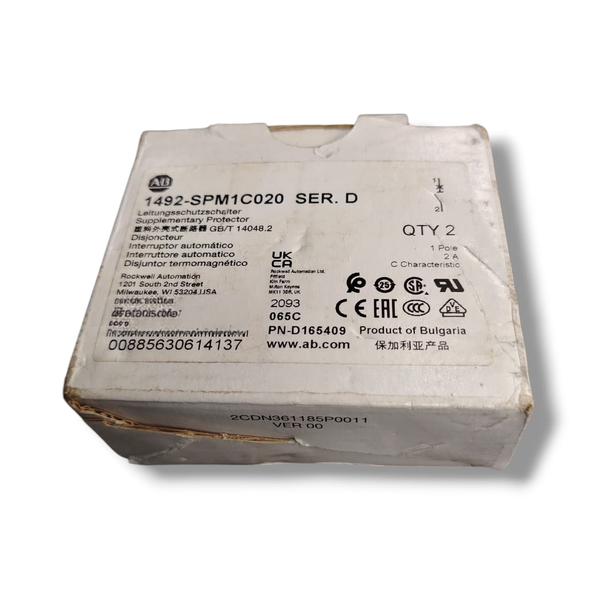 ALLEN BRADLEY 1492-SPM1C020 INTERRUPTOR AUTOMATICO