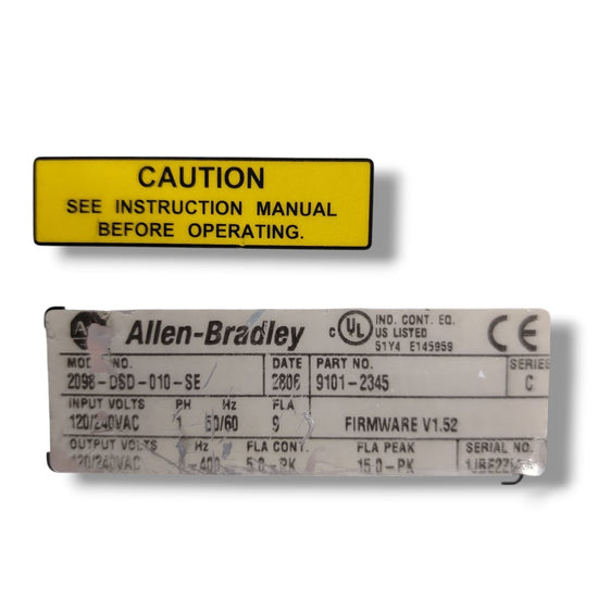 ALLEN BRADLEY 2098-DSD-010-SE VARIADOR DIGITAL