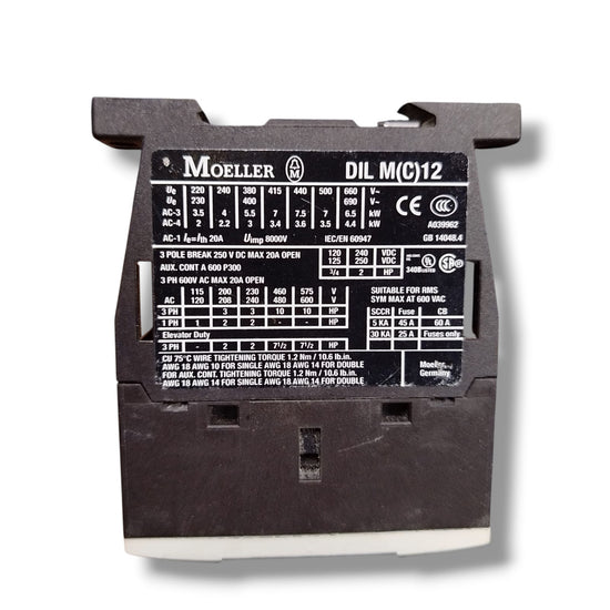 MOELLER DIL M(C)12 CONTACTOR TRIFASICO