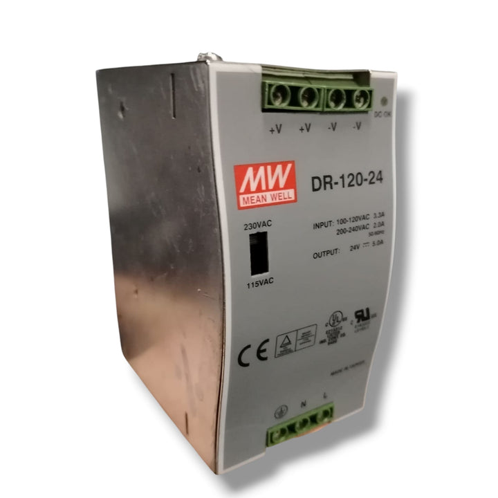 MEAN WELL DR-120-24 FUENTE DE PODER CON DETALLE