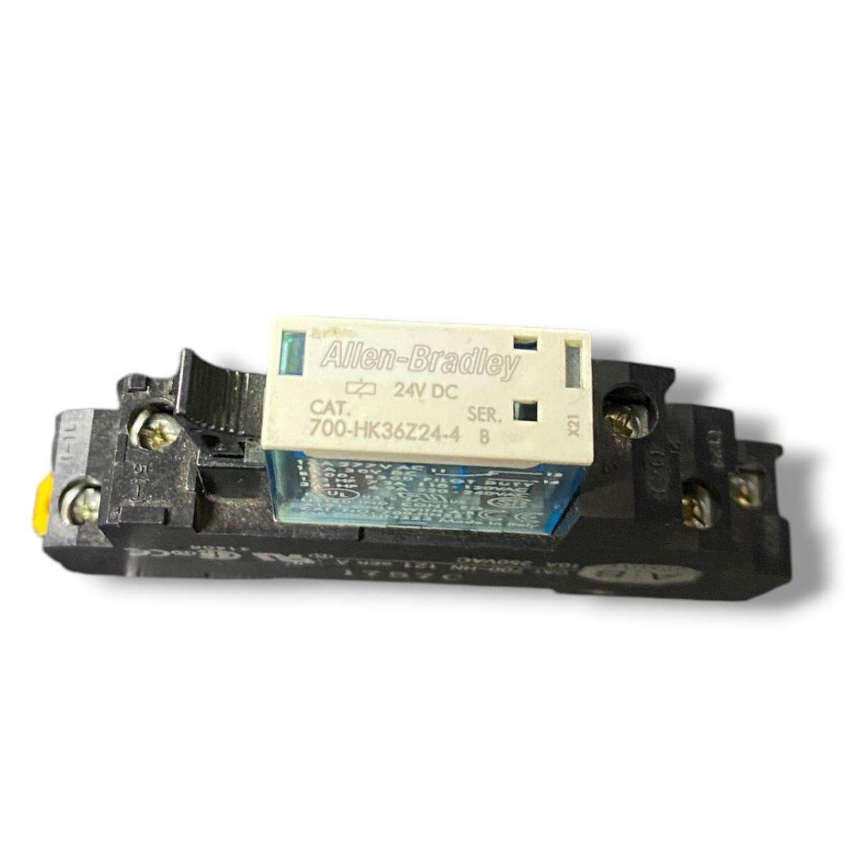 Allen Bradley 700-hn121 Ser A + 700-hk36z24-4 base para relé