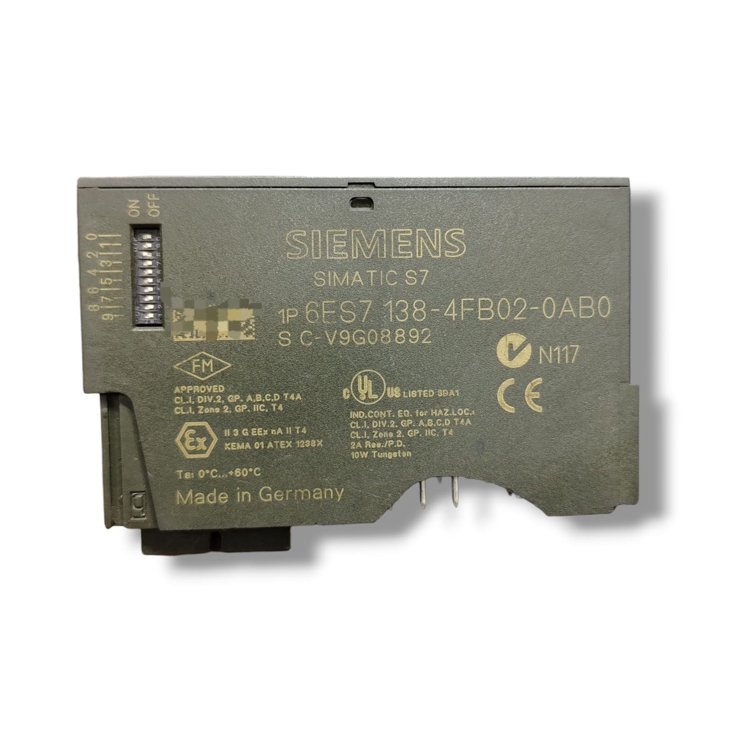 SIEMENS 6ES7 138-4FB02-0AB0 MODULO CON DETALLE