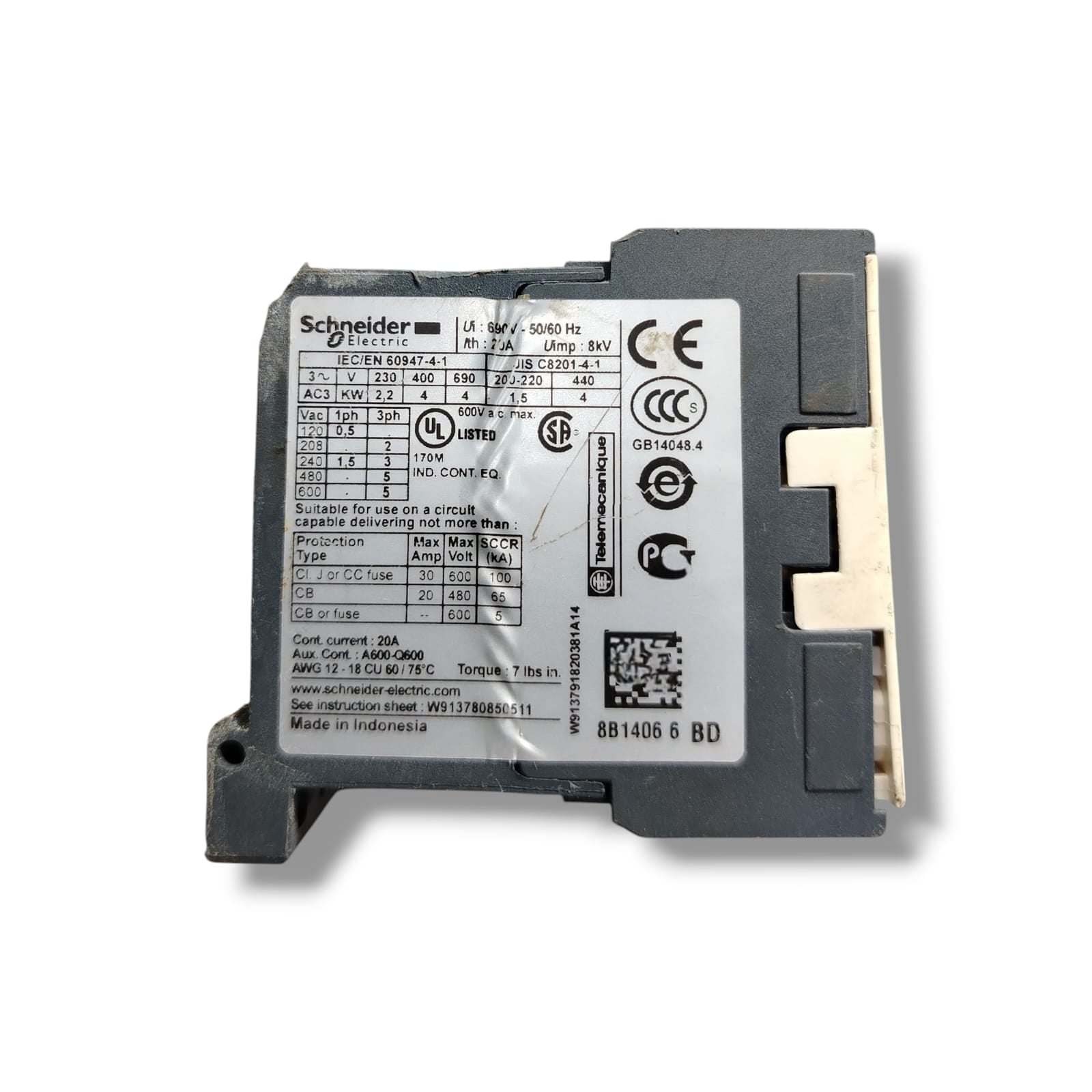 SCHNEIDER ELECTRIC LP1K0910BD CON DETALLE