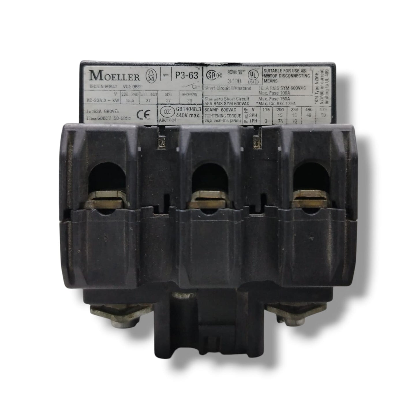 MOELLER P3-63  INTERRUPTOR PRINCIPAL DE AISLAMIENTO