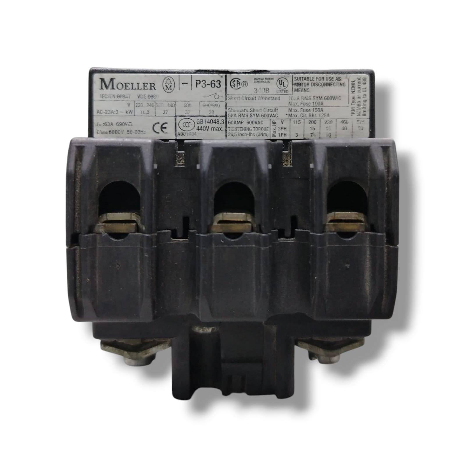 MOELLER P3-63  INTERRUPTOR PRINCIPAL DE AISLAMIENTO
