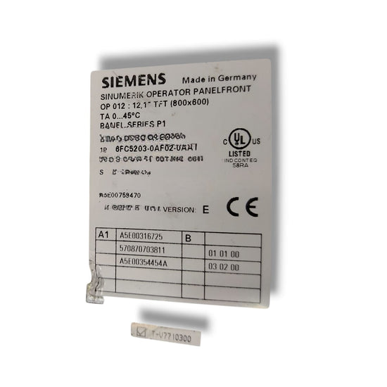 SIEMENS 6FC5203-0AF02-0AA1+6FC5312-0DA00-0AA1 PANEL FRONTAL DE OPERADOR