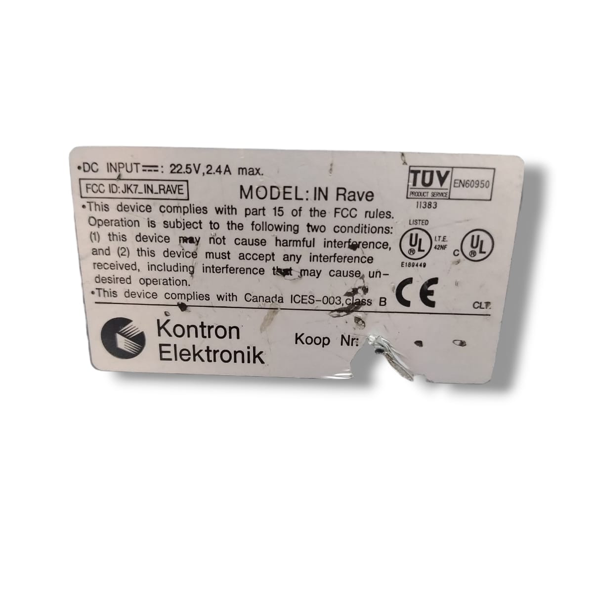 KONTRON ELEKTRONIK IN RAVE ORDENADOR PORTATIL INDUSTRIAL (CON DETALLE)