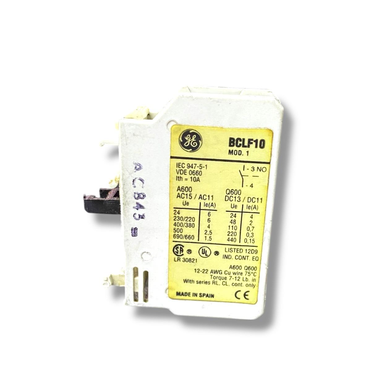 General Electric Bclf10 bloque de contacto auxiliar