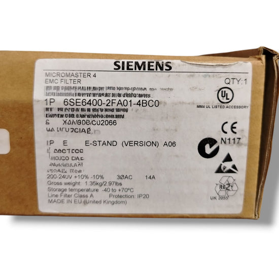 SIEMENS 6SE6400-2FA01-4BC0 FILTRO DE INTERFERENCIAS