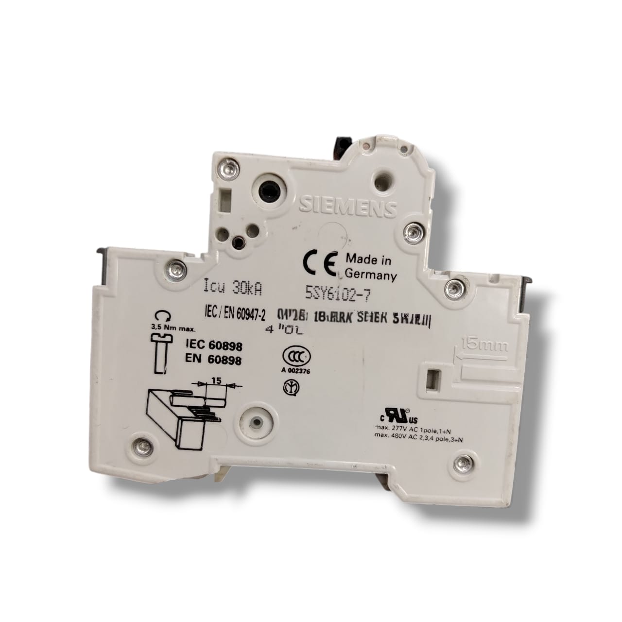 SIEMENS 5SY6102-7 MCB C2 INTERRUPTOR AUTOMATICO CON DETALLE
