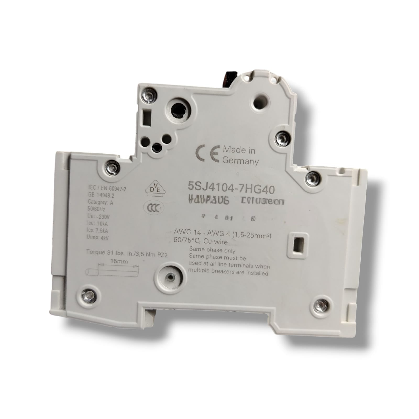 SIEMENS 5SJ4104-7HG40 INTERRUPTOR