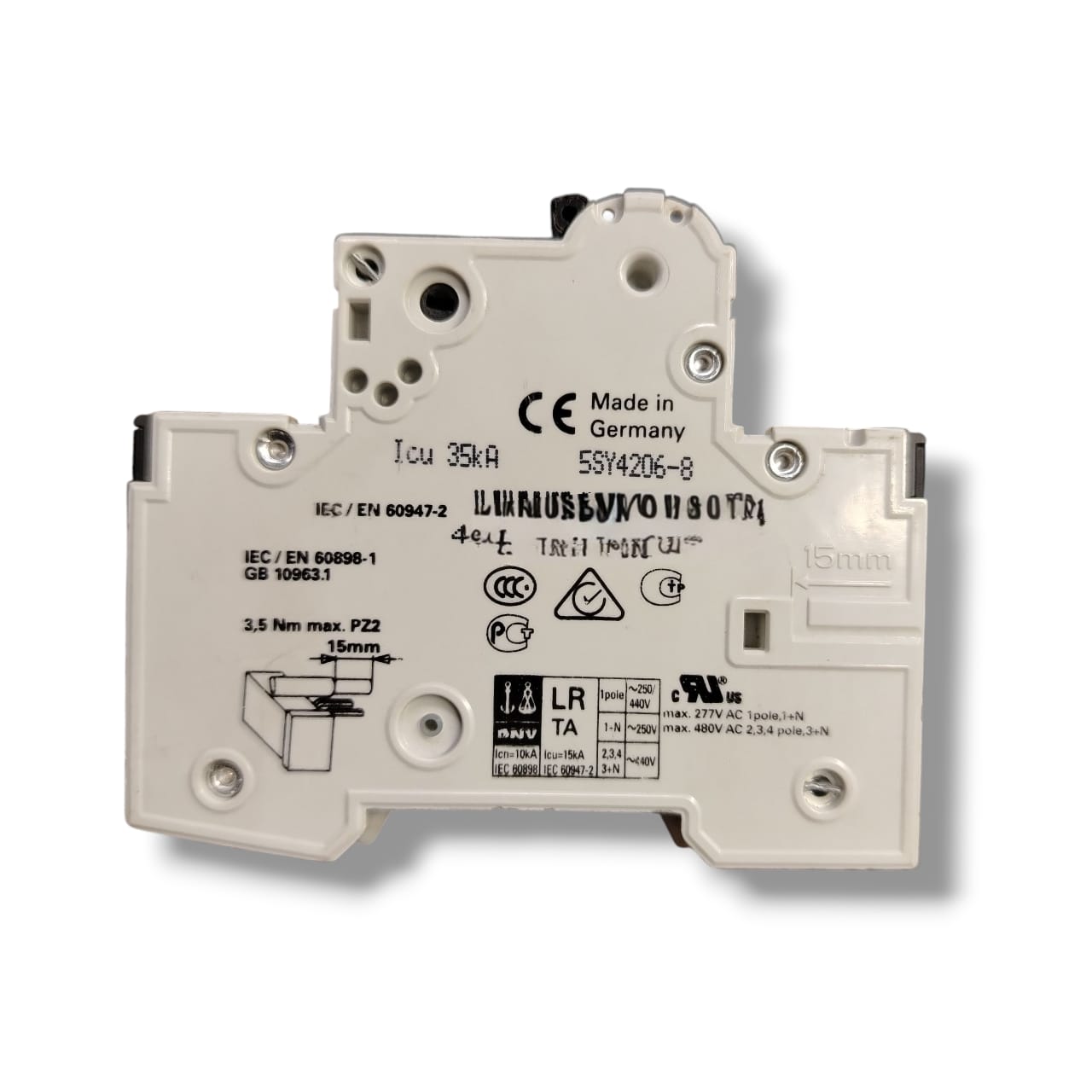 SIEMENS 5SY4206-8 MCB D6 INTERRUPTOR