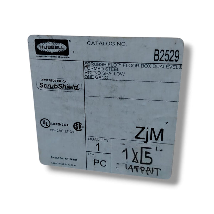 HUBBELL B2529 FLUSH FLOOR BOX