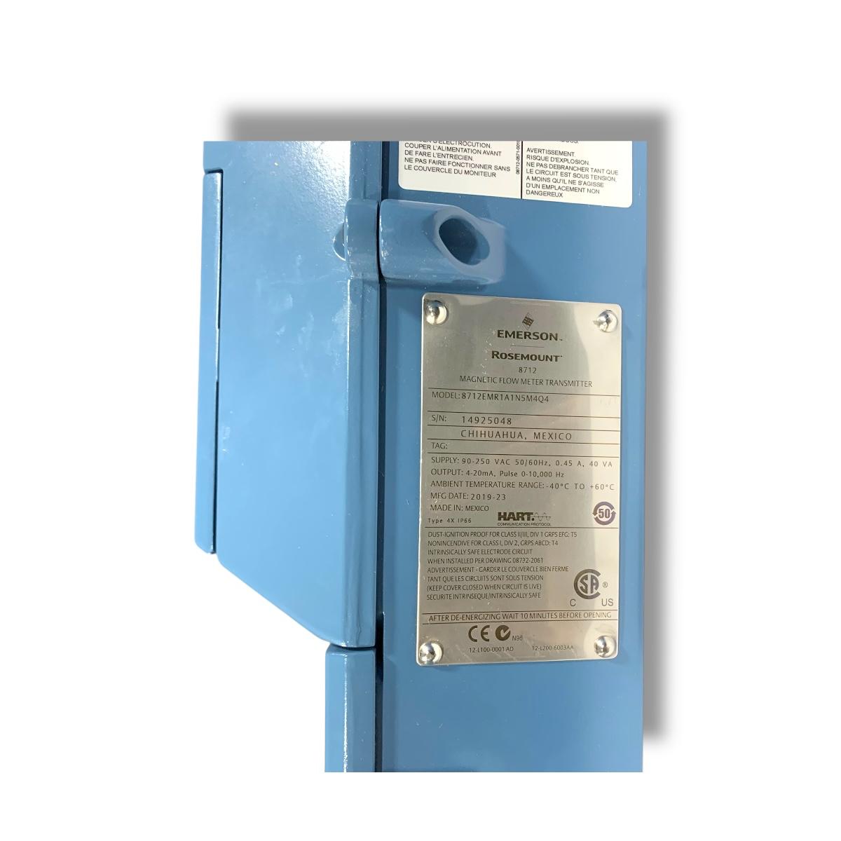 EMERSON 8712EMR1A1N5M4Q4 transmisor de caudal tipo electromagnético