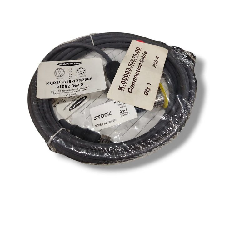 BANNER MQDEC-815-12M23RA CONECTOR DE DOBLE EXTREMO