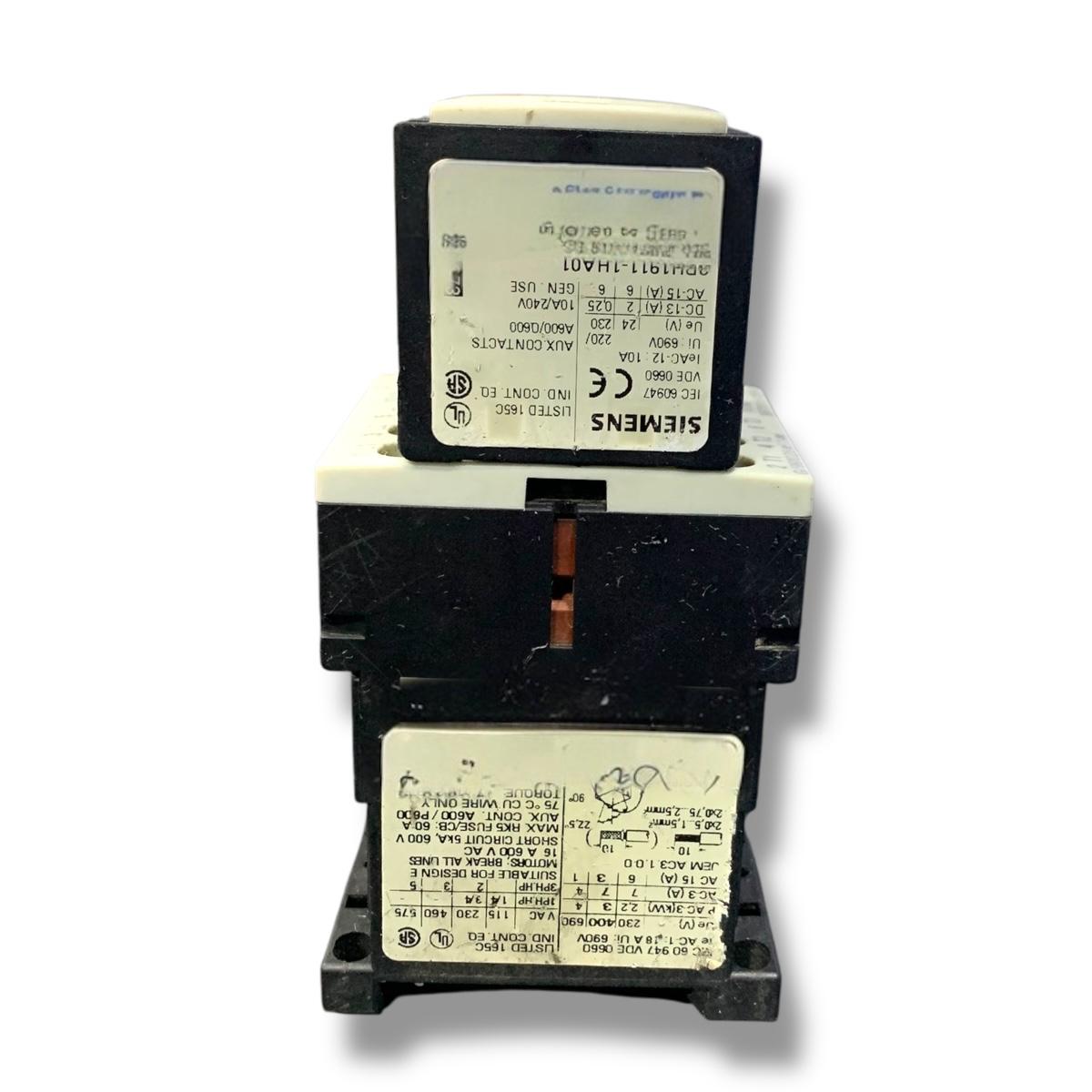SIEMENS 3rt1015-1bb41+3rh1911-1ha01+3rt1916-1lm00