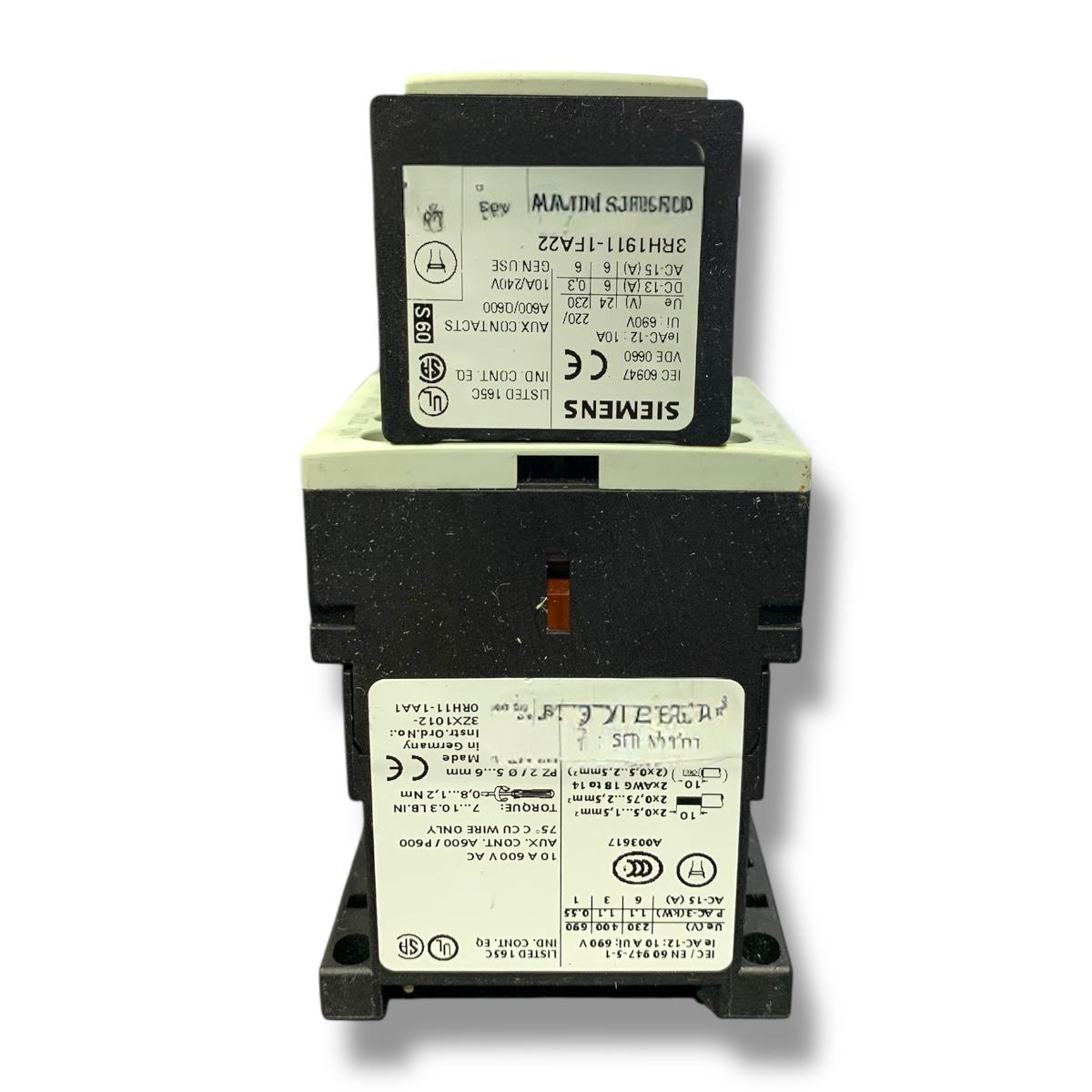 SIEMENS 3RH1140-1BB40+3RH1911-1FA22+3RT1916-1BB00