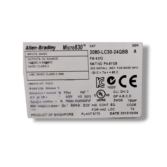ALLEN BRADLEY 2080-LC30-24QBB