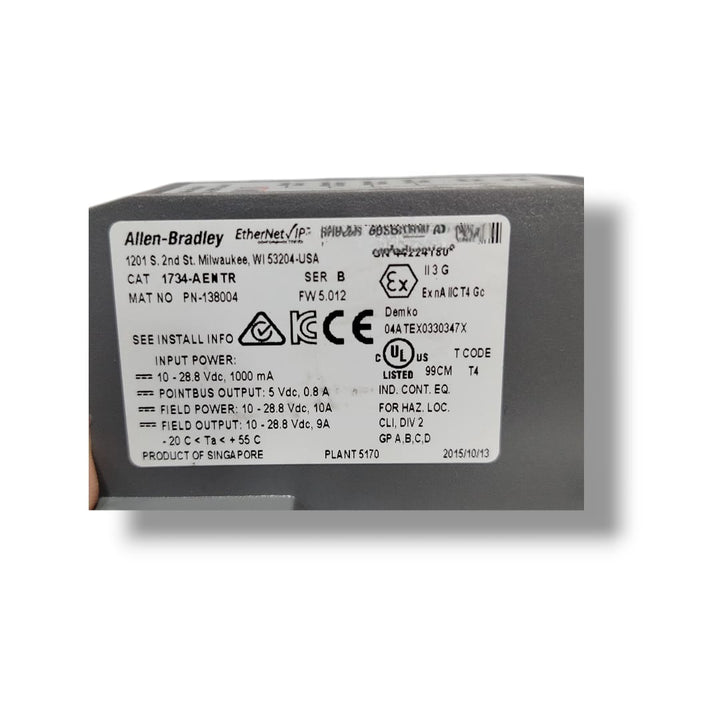 ALLEN BRADLEY 1734-AENTR+17344-RTB