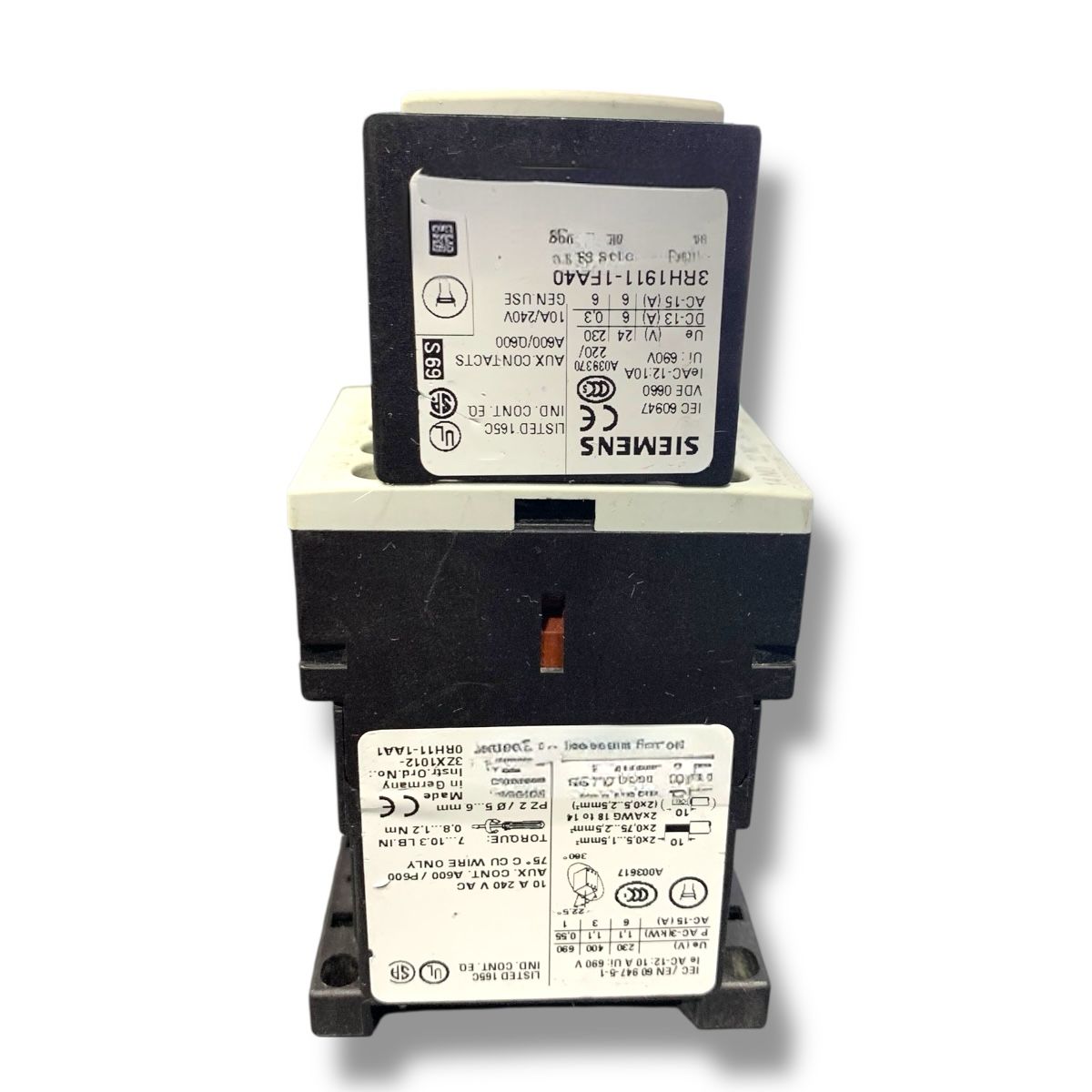 Siemens 3rh1131-1bb40+3rh1911-1fa40+3rt1916-1bb00