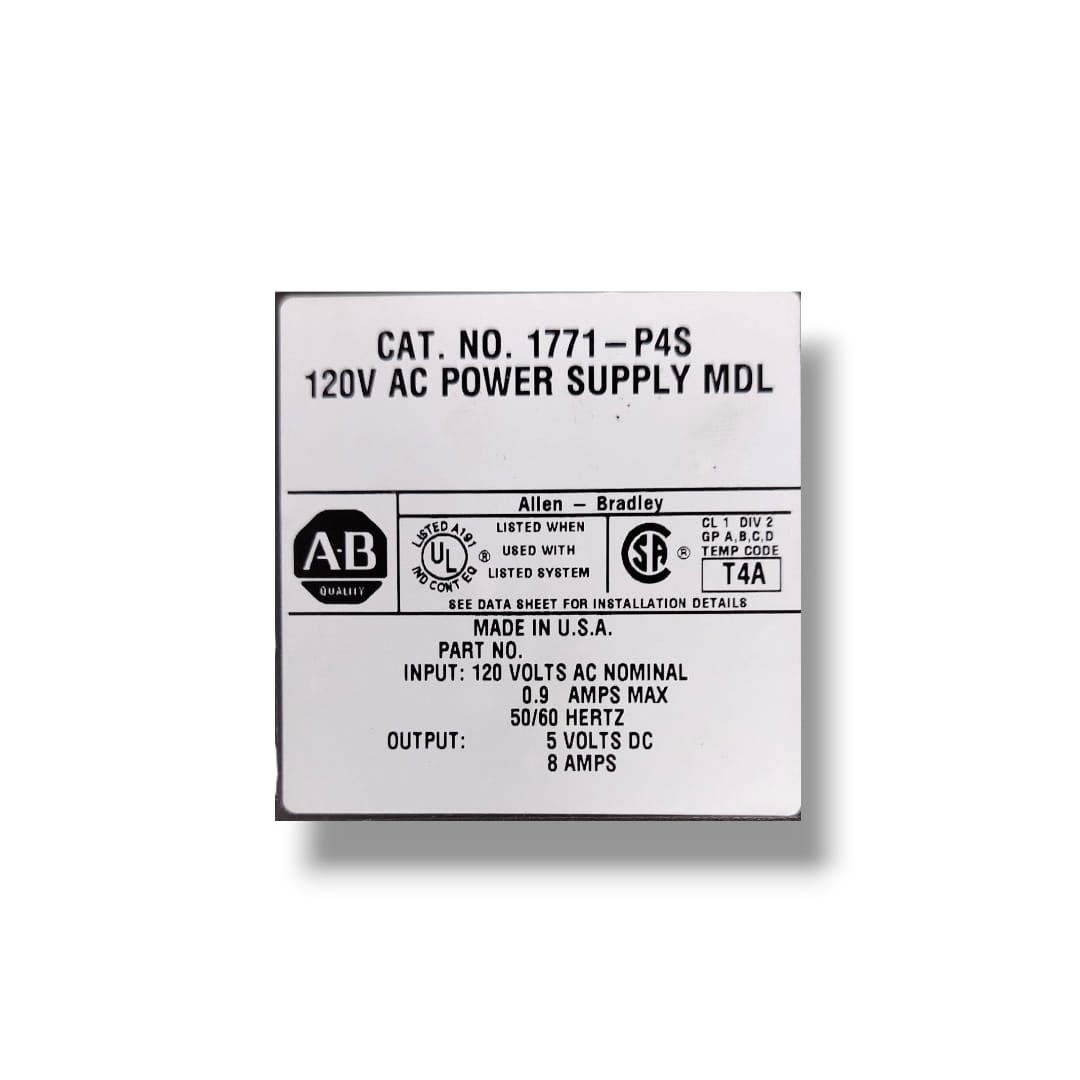 ALLEN-BRADLEY 1771-P4S 120V AC POWER SUPPLY