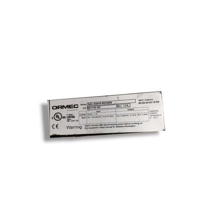 ORMEC SAC-XD410-RD10RS