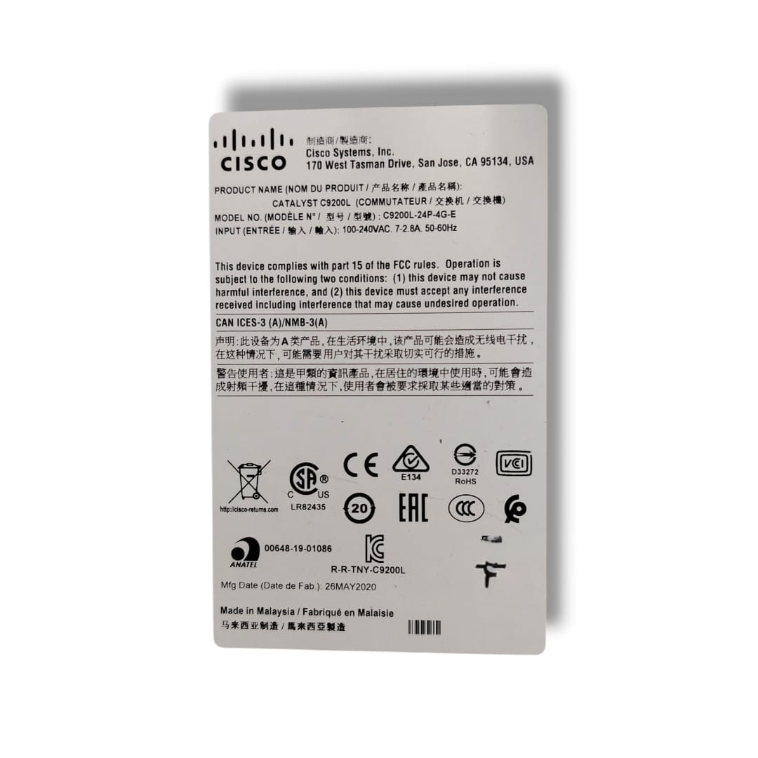 CISCO CATALYST C9200L-24P-4G-E